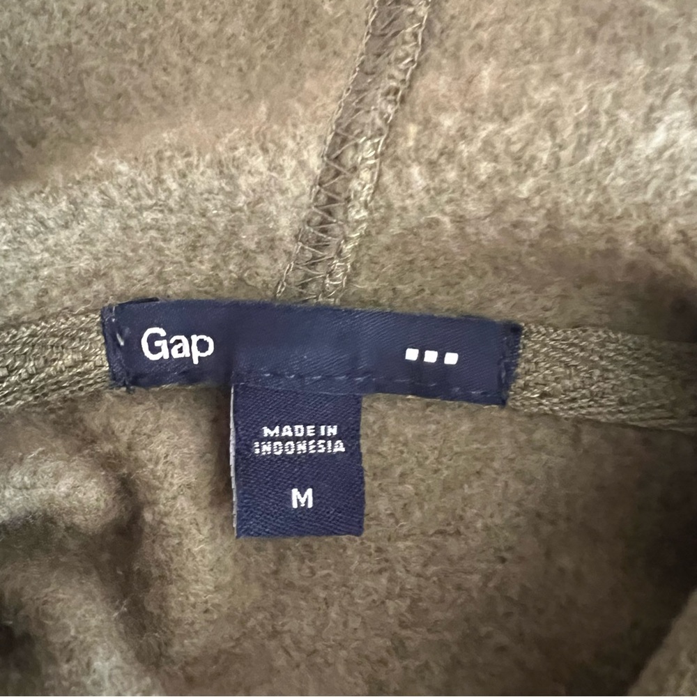 Gap Hoodie khaki Womens M purple letters - Picture 4 of 5